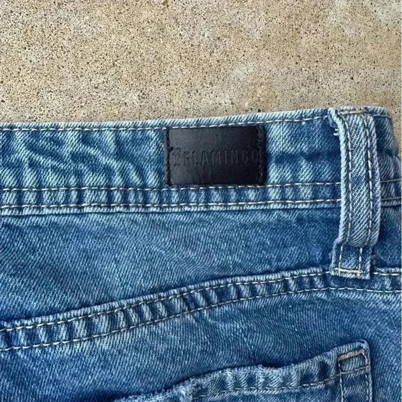 Women’s Flamingo Ankle Cropped Destressed High Waist Deniem Jeans Medium/28 - Picture 12 of 16